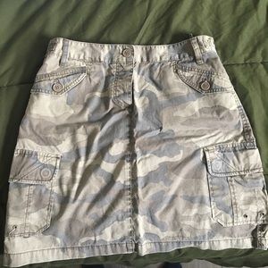 JCrew Camouflage Buttonfly Miniskirt Size 4